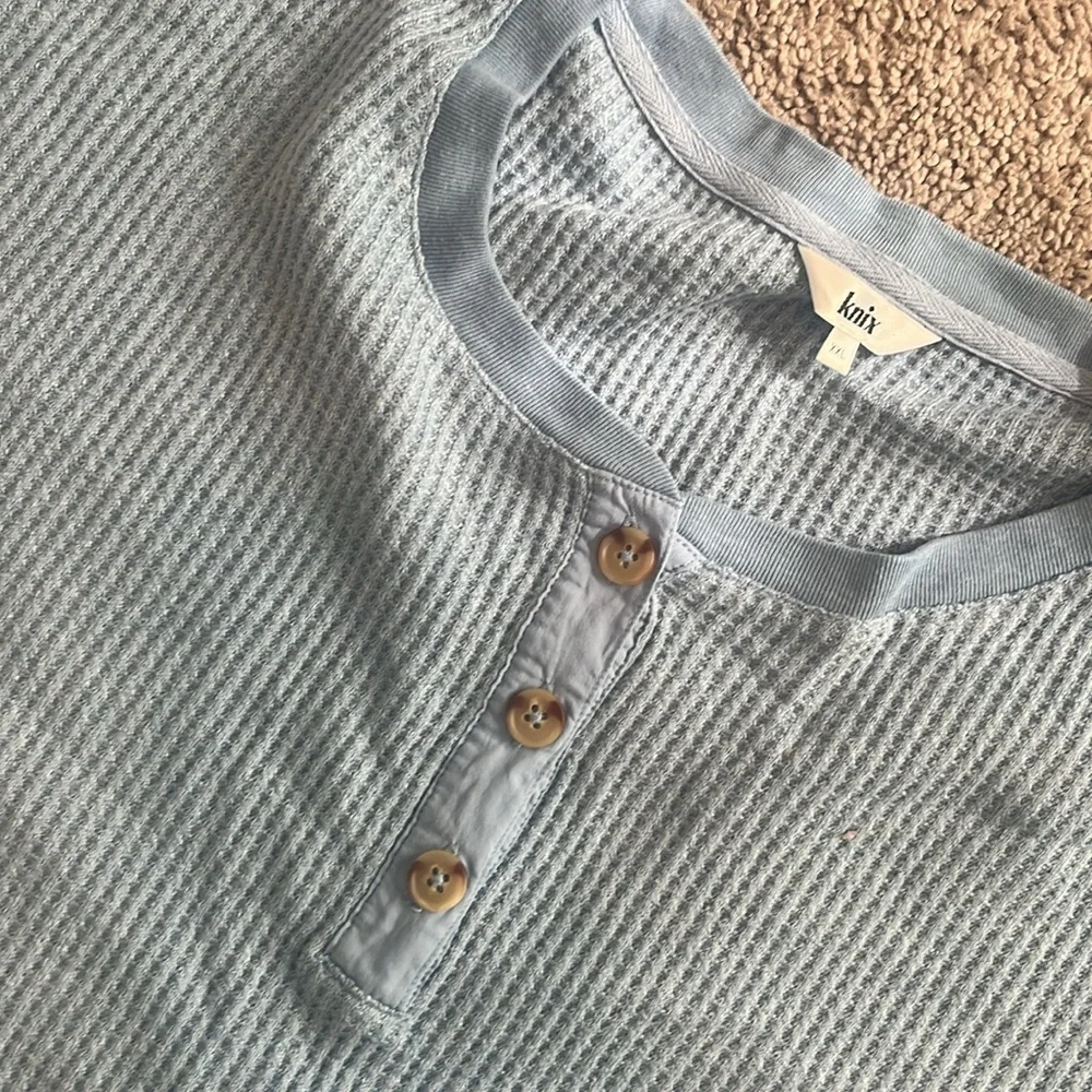 Knix waffle jogger and Henley top set